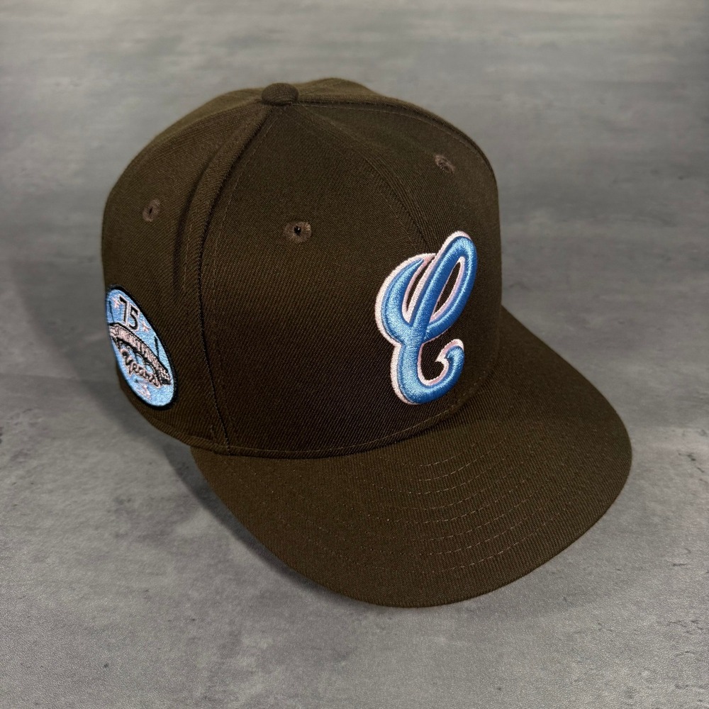 Hat Club Chicago White Sox New Era Cap 7 1/8 Brown Baby Light Blue Pink UV GRAIL